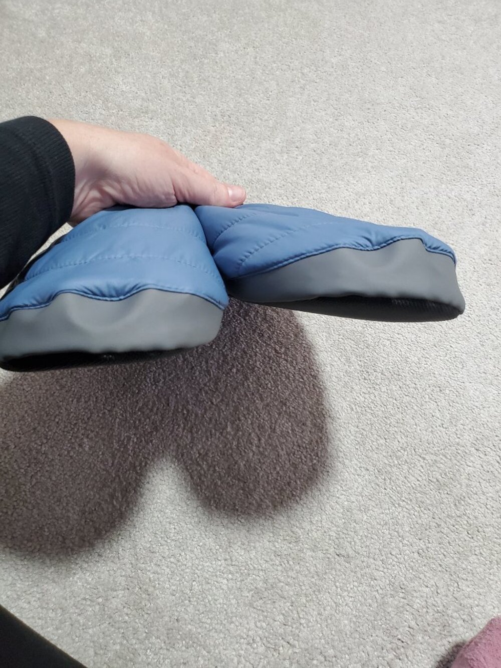 MEC Hut Slippers Pertex Quantum Puffer Nylon Cozy Warm Blue Men's Large, 9-11 - Picture 6 of 11